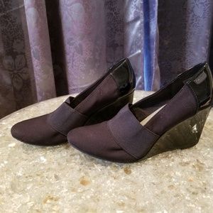 Anne Klein Sport Patent Leather Wedges
